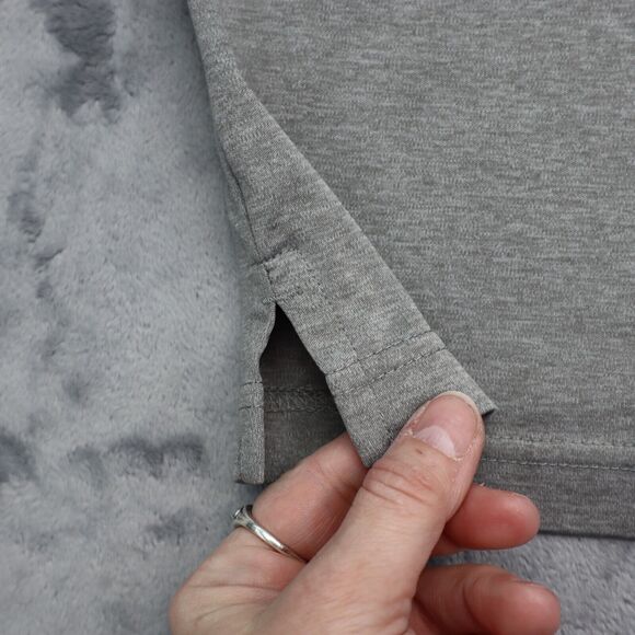 Greg Norman Shirt Mens L Gray Slit Chest Button Short Sleeve Collared Top - Picture 11 of 16